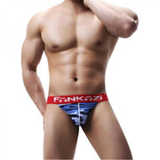 Camouflage Underwear Mesh Briefs Backless Pouch Jockstrap Low Waist
