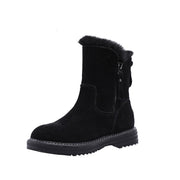 Women Winter Boots Women Snow Boots Zipper Ladies Winter Shoes Female Warm Plush Women Mid-Calf Boot