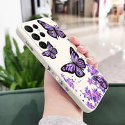 Phone Case For Galaxy Samsung S Series Cover Silicone Printed Butterfly Pattern