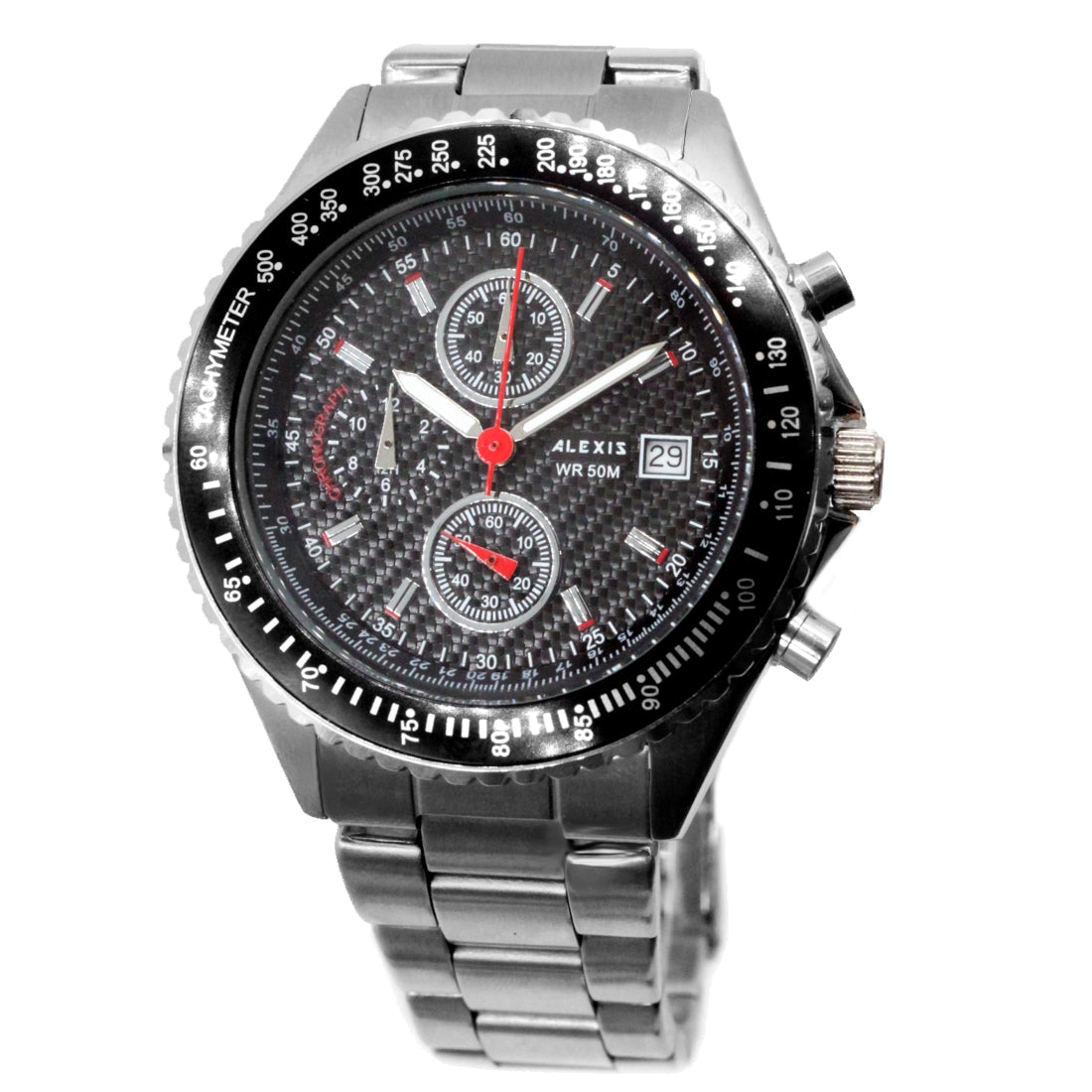 Diver Watch Men Stainless Steel Silver Tone Japan Miyota 0S10 Movement