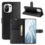 For Xiaomi Mi 11 Litchi Texture Horizontal Flip Protective Case with Holder  Card Slots