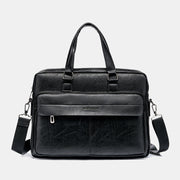 Men Large Capacity Vintage 13 Inch Computer Bag Messenger Bag Crossbody Bags Shoulder Bag Briefcase