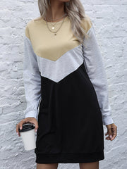 contrast-color-patchwork-drop-shoulder-long-sleeve-casual