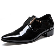 Patent Leather Glossy Pointed Toe Slip-on Dress Men Dress Shoes