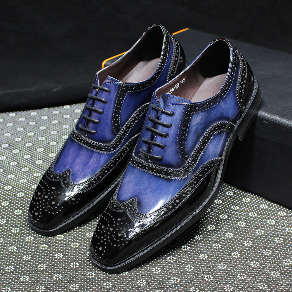 Mens Blue Leather Shoes – Come4Buy eShop