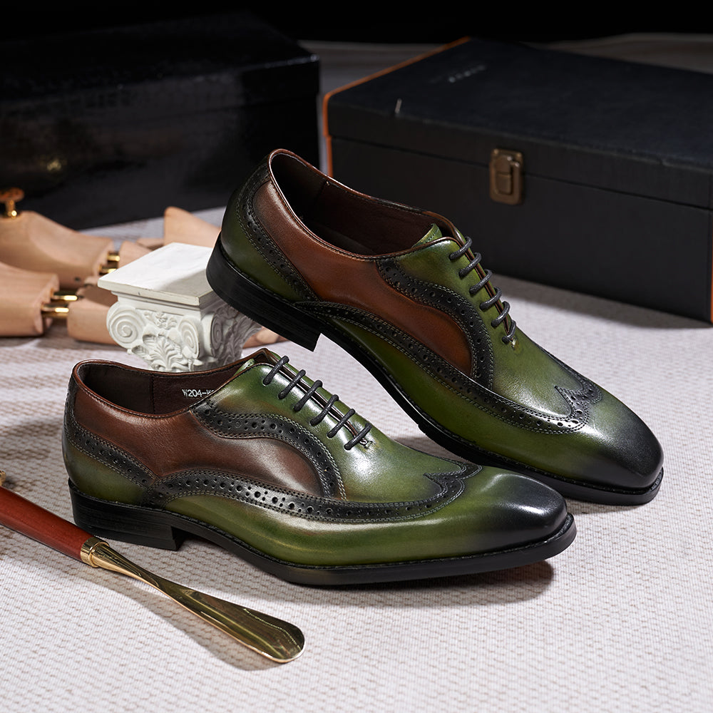 green dress shoes mens Classic Genuine Leather Gentleman – Come4Buy eShop Women's Premier Low Top These handmade leather shoes Web Collection: New In Dresses Color:champagne