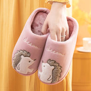 Women Winter House Slippers New Non-slip Soft Fur Warm Indoor Bedroom Lovers Couples Floor Home Ladies Furry Slides UGG Style
