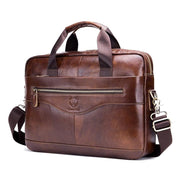Fashion Retro Cowhide Men Business Briefcase