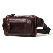 Genuine Leather Waist Packs Business Travel Chest Bag