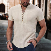 Cotton Linen Shirt Men Casual Clothes