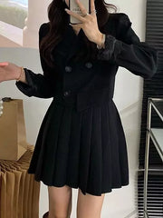 Women Elegant Work Wear Blazers And Mini Skirts