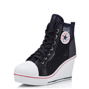 Fashion Black White Pink Stealth Increase High-top Sneakers