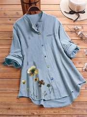 Fashion Long Sleeve Elegant Casual Linen Shirts