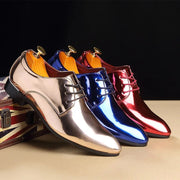Men's Fashion Shiny Faux Leather Party Shoes Oxfords Flats