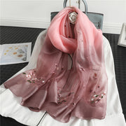 Female Real Silk Wool Scarf for Women