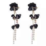 Long Flower Tassel Earrings For Woman Party