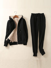 Hooded Sweat shirts Pants Warm Suit 2 Piece Tracksuit