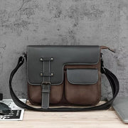 Luxury Business Brown Shoulder Bags Faux Leather