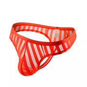 Men Underwear Sexy Mesh Thong Transparent Striped Panties