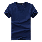 Plus Size Men T-Shirts Summer Casual V-Neck