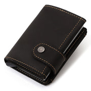 Men Rfid Card Holder Vintage Leather Coin Wallet