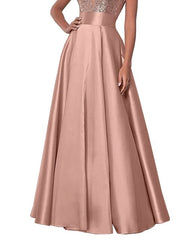 Maxi Skirts Women High Waist Long Silk Satin Skirt