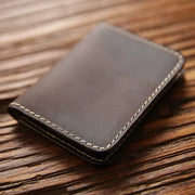 Slim Small Man Wallet Leather Credit Card Holder