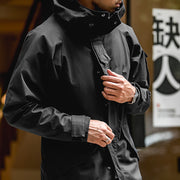 Sports Hooded Jacket Motorcycle Black Windbreaker