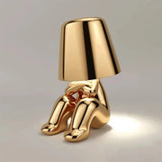 Golden Statue Table Lamp With Different Movements