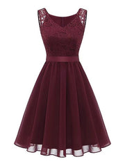 Summer Vintage Women V Neck Sleeveless Blue Midi Dress