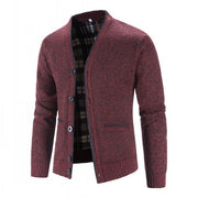 Thicker Knitted Cardigan Sweater coats Slim Fit Men Knit