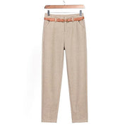Women Korean Style Women Trousers With Belted Pants & Capris