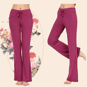 Women Wide Leg Long Pants Yoga Dance Trousers