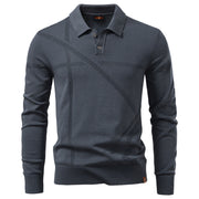 Autumn Winter Thermal Comfort Mens Polo Shirt