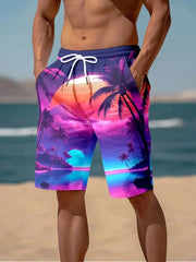 Beach Shorts Palm Tree Graphic Board Shorts