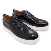 Black Leather Sneakers For Men