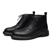 Business Top Cowhide Casual Boots