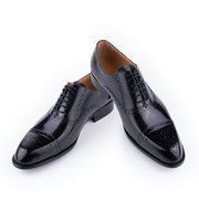 Classic Cowhide Brogue Shoe Formal Office Men Dress Shoes