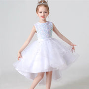 3-13 years Sequin Lace Tuxedo Dress for girls