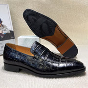 Men Pointed Loafers Slip-on Leather Shoes