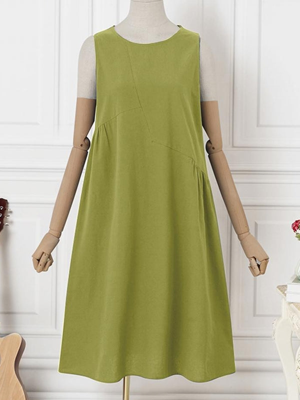 women mercerized cotton v neck a line long dress Uniqlo Mercerized cotton V Neck A Line sleeveless long dress, Women's Fashion, Dresses & Sets, Dresses on Carousell