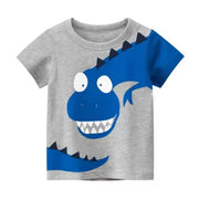 Cartoon Dinosaur T-shirts for boys O-neck children Cloth