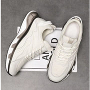 Unisex Cowhide Casual Height Increasing Shoes