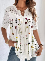 Elegant Short Sleeve Blouse Holiday Weekend