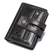 Men Bifold Short RFID Blocking Anti Magnetic Wallet