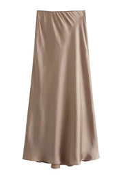 Satin Skirt Women High Waist Long Skirts For Women