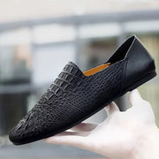 Men Loafer Comfortable Made Crocodile Pattern Shoes