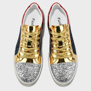 Stylish Na Elegant Sports Golden Shoes Kwa Wanaume
