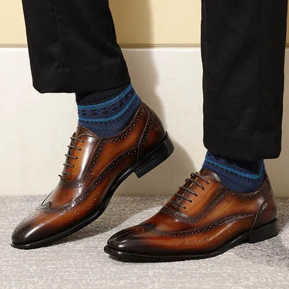 Classic Wing-tip Brogue Style Oxford Men Dress Shoes Classic Wing-tip Brogue Style Oxford Men Dress Shoes