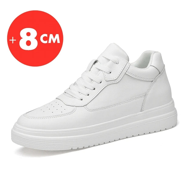 8cm White Black Taller Shoes